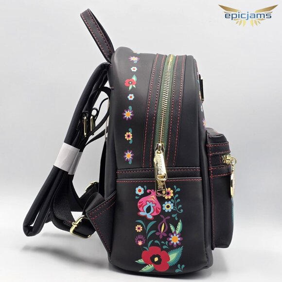 Loungefly Disney Alice in Wonderland Characters Floral Folk Mini Backpack New